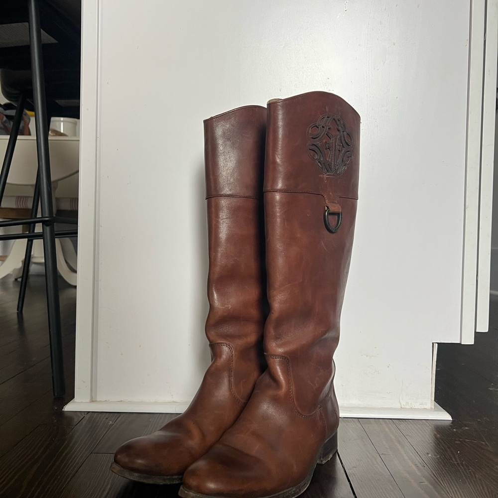 Frye Classic Brown Leather Riding Boots
